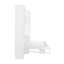 Lit escamotable double pleine grandeur avec placard, tiroirs et tablettes, blanc