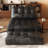 Black Faux leather Modular Sofa bed cushion couch