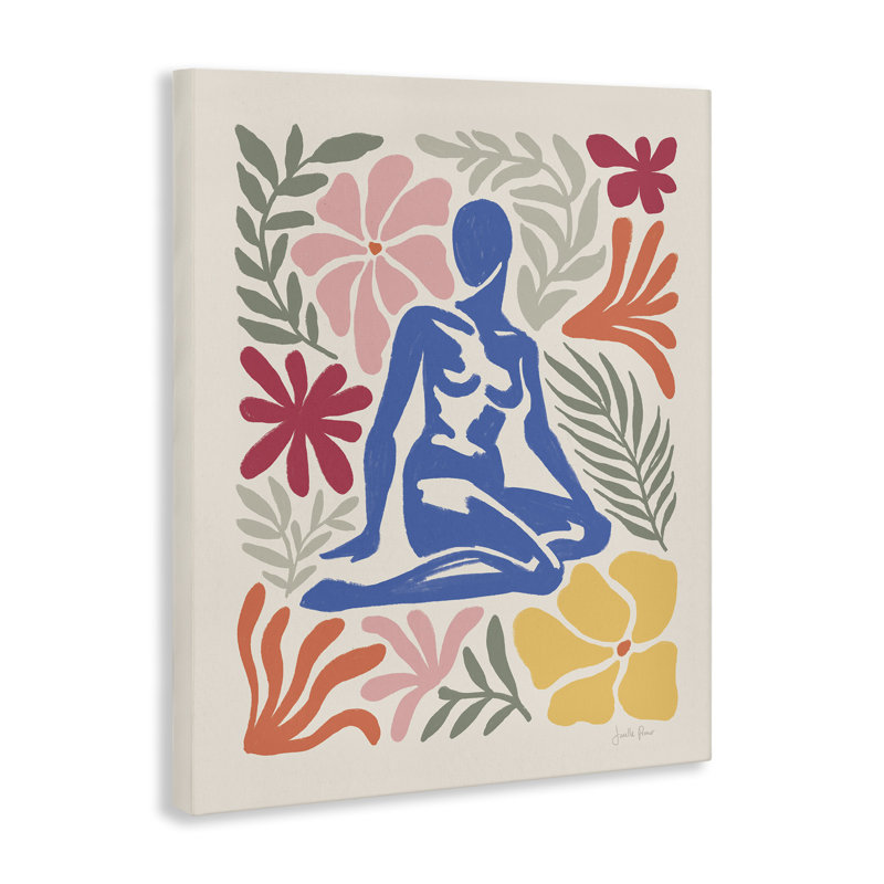 «Abstract Garden & Woman Floater» par Janelle Penner, H 40 po x l 30 po