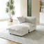 Upholstered Armchair with Footstool-1127813423