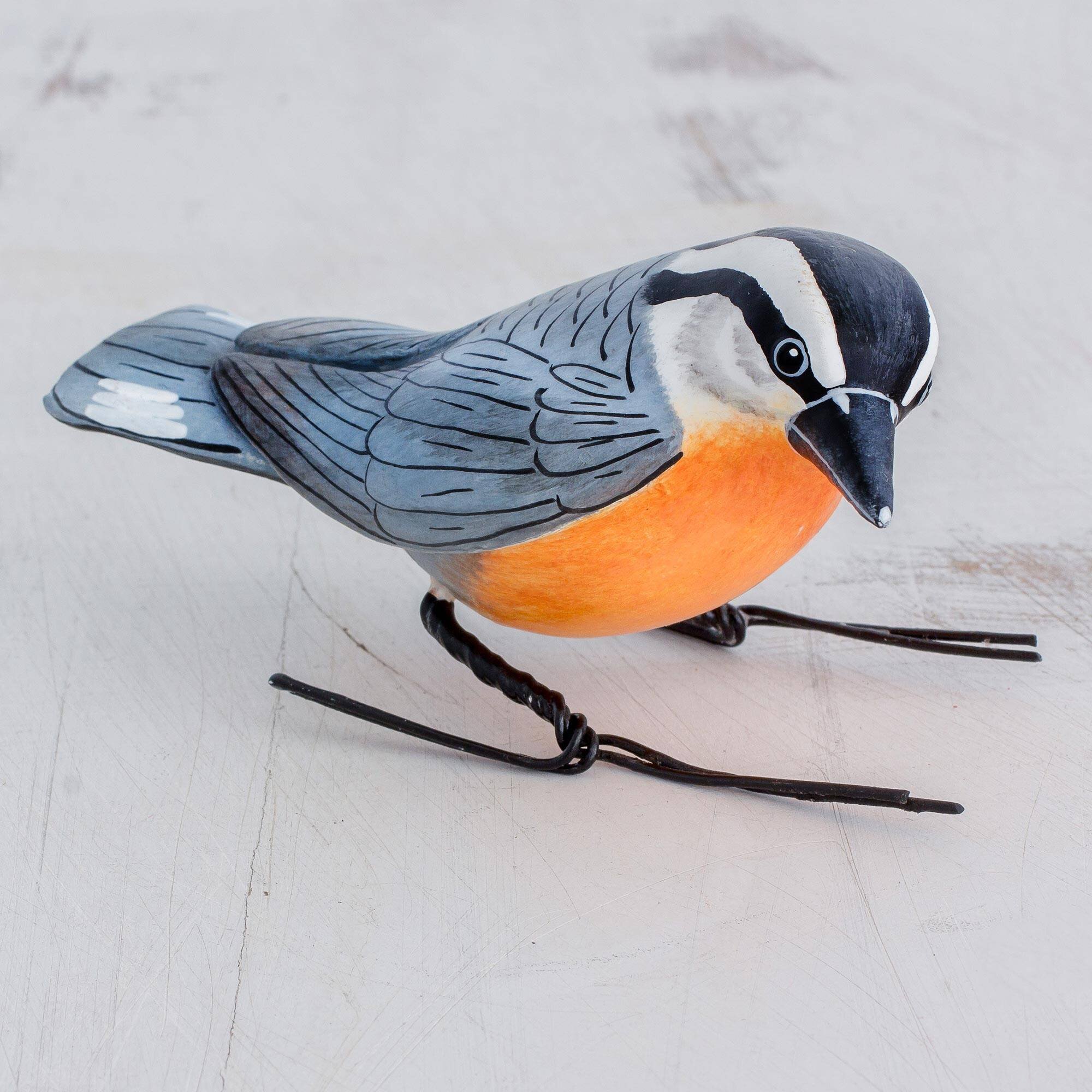 Rosalind Wheeler Kesler Breasted Nuthatch Ceramic Figurine | Wayfair