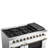 Forno Galiano 48-inch Gas Range in white, black, blue or red, 8 Burners, 107,000 BTU, Griddle, 6.58 Cubic Feet Double Ovens-68818943