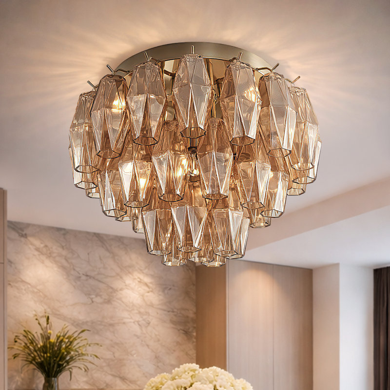 Crystal Multi-tiers Ceiling Light, Gold