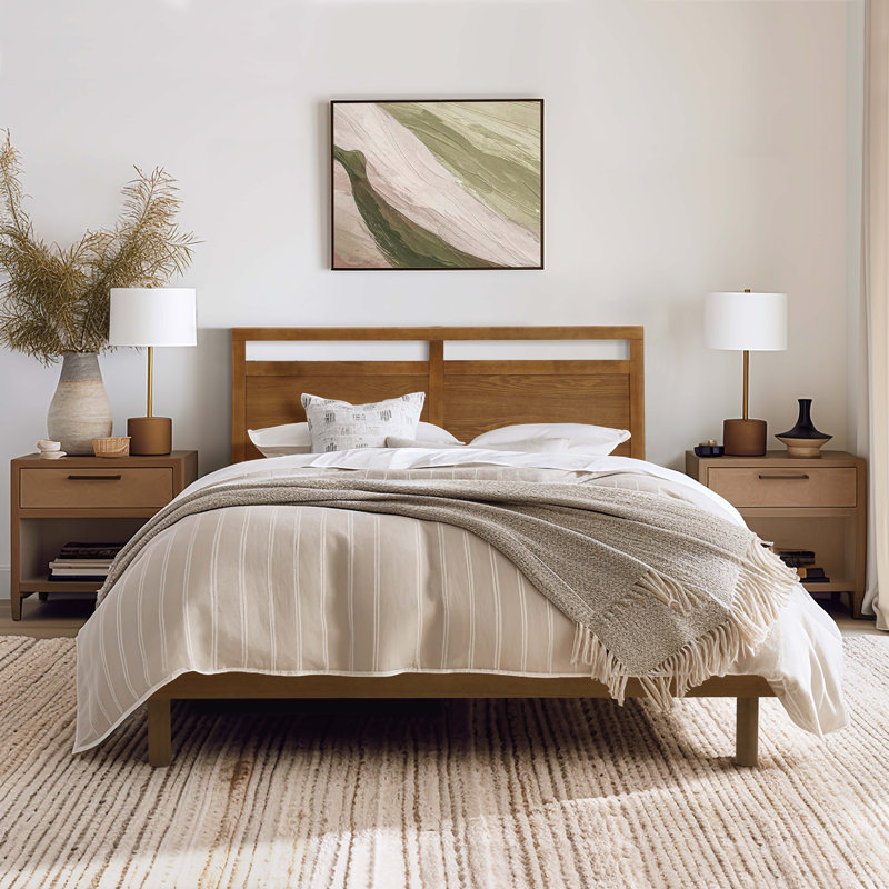 Ayveon Queen Natural Wood Adjustable Headboard