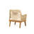 Outdoor Club Chair In Wood With To Weather Rope Weave, 28.46in W X 26.28in D 32.12in H Weave - , 28.46" 26.28" 32.12