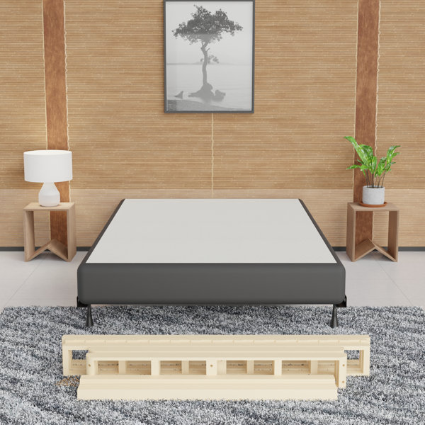 Alwyn Home Wooden Box Spring / foundation for Mattress Support, Easy to ...