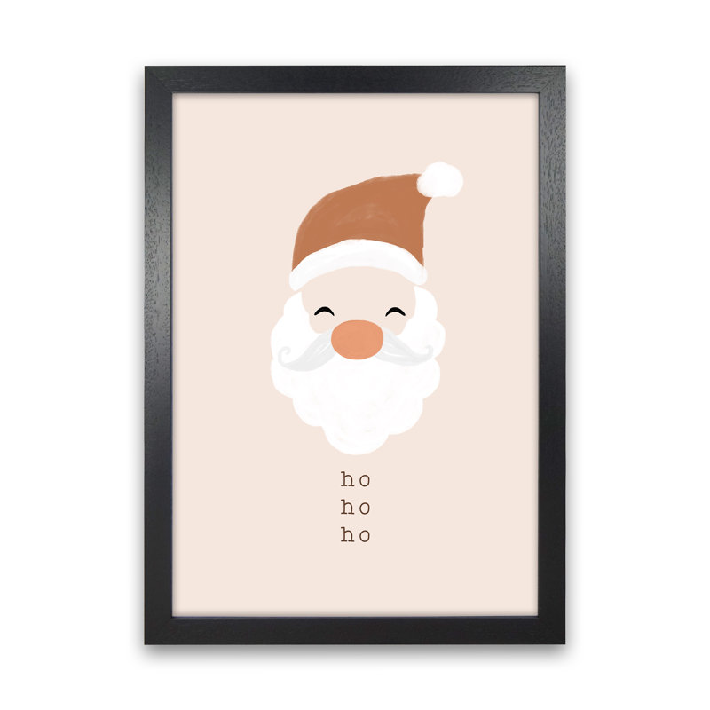 Ho Ho Ho Santa By Orara - Print, Black Framed, 46cm H x 34cm W x 3cm D