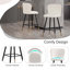 Tabouret de style moderne avec pieds en métal et extrémités dorées, convenant à divers styles de décoration-1063071351