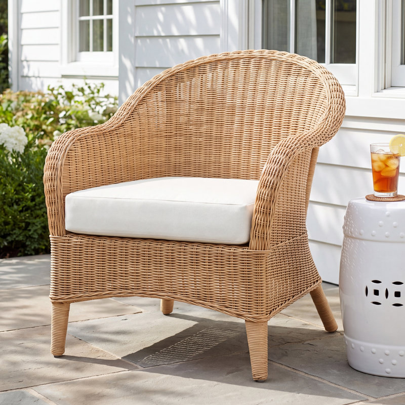 Esmeray Amorina Square Weather-Resistant Outdoor Seat Cushion, White, 29 in W x 27 in D x 5 in H