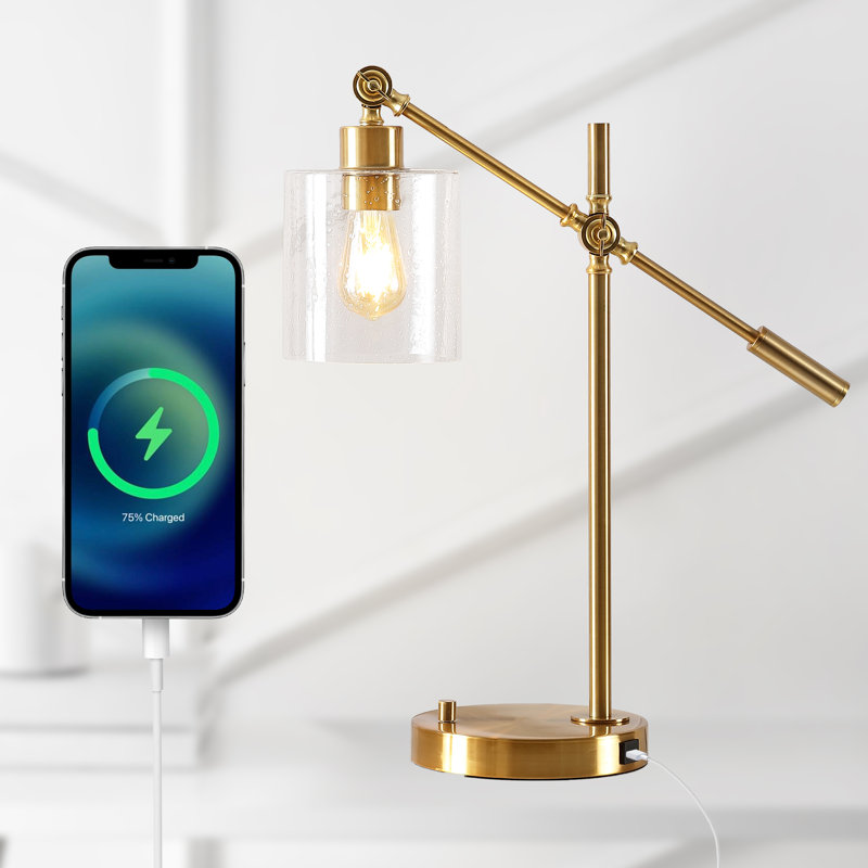 Lampe de bureau USB en métal Ranbir
