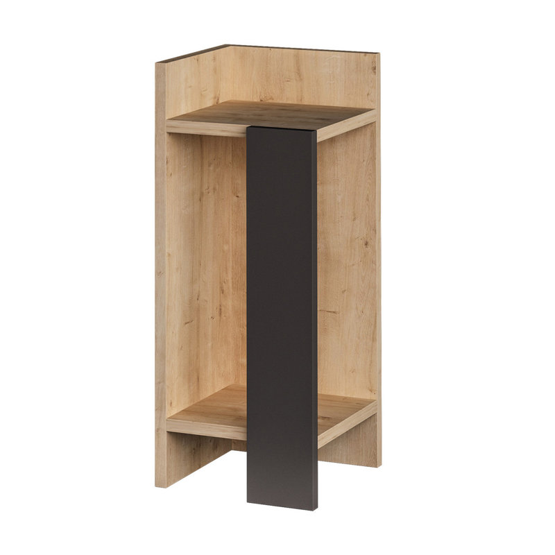 Table de chevet Kalionna, Beige / noir