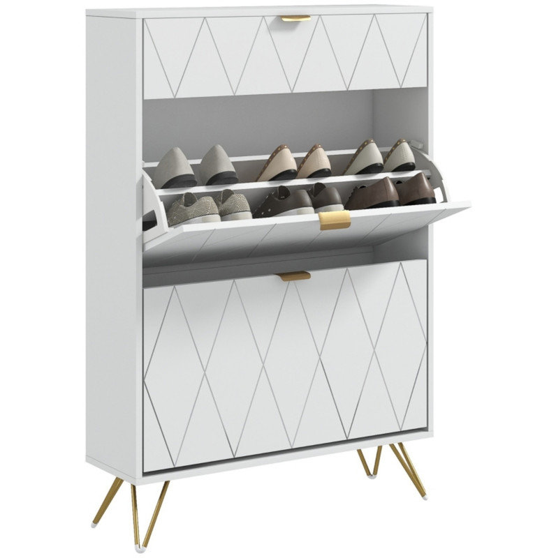 12 Pair Flip Down Shoe Storage