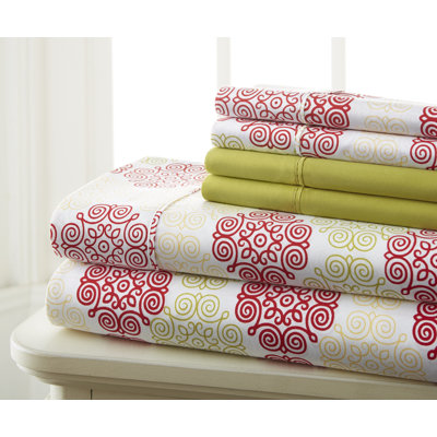 Prestige Home Microfiber Geometric Fitted Sheet
