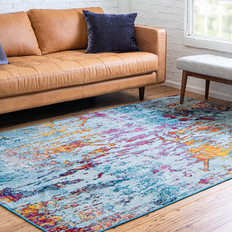 Tapis bleu clair, Rectangle 8 pi x 10 pi