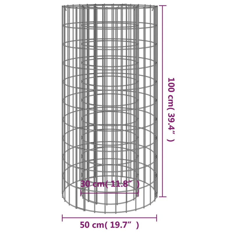 Ashbik Fire Pit Galvanised Iron, 100 cm H x 50 cm W x 50 cm D