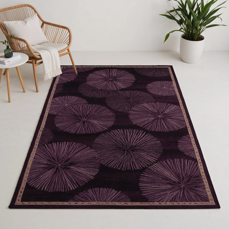 Tapis d'intérieur et d'extérieur mauve Nature, Rectangulaire 3 pi x 5 pi