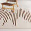 Cat Striped Area Rug in Rust/White-1835851951