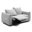 Fauteuil inclinable confortable avec porte-gobelet, housse en lin relevable et tissu gris