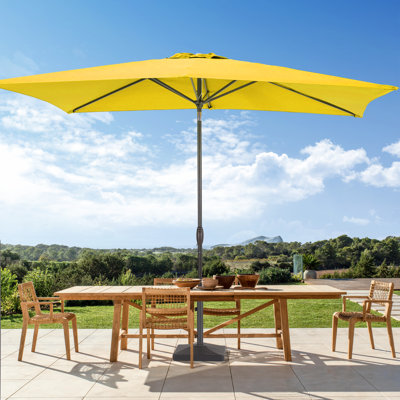 Samentha 72 " W Rectangular Tilt Market Umbrella with Crank Lift