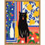 «Paws and Patterns Cat» par Mauriello, reproduction d'art sur toile encadrée-1549500455