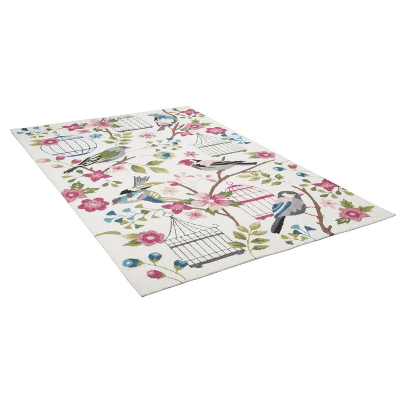 Jessie Hand-Tufted White Rug, Rectangle 160 x 230cm