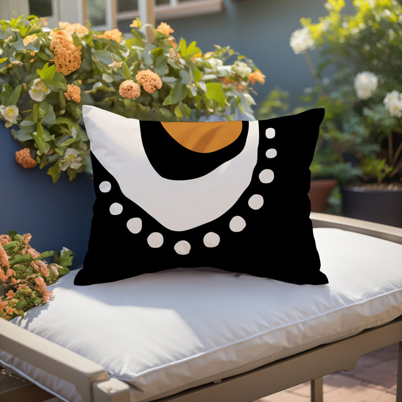 Coussin lombaire réversible intérieur / extérieur Sofi Minimalist, H 14 po x l 20 po, Orange brûlé