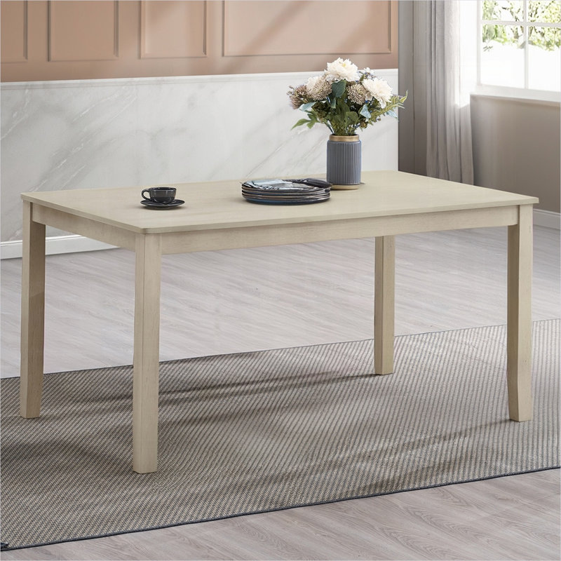Belle table de salle à manger à finition grise antique avec meubles en bois de style contemporain
