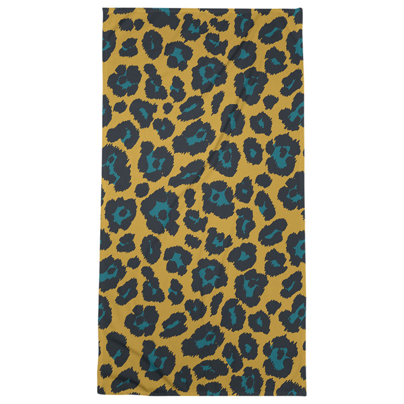 Lucida Bath Towel, Polyester/Cotton Blend, Gold/Teal/Black