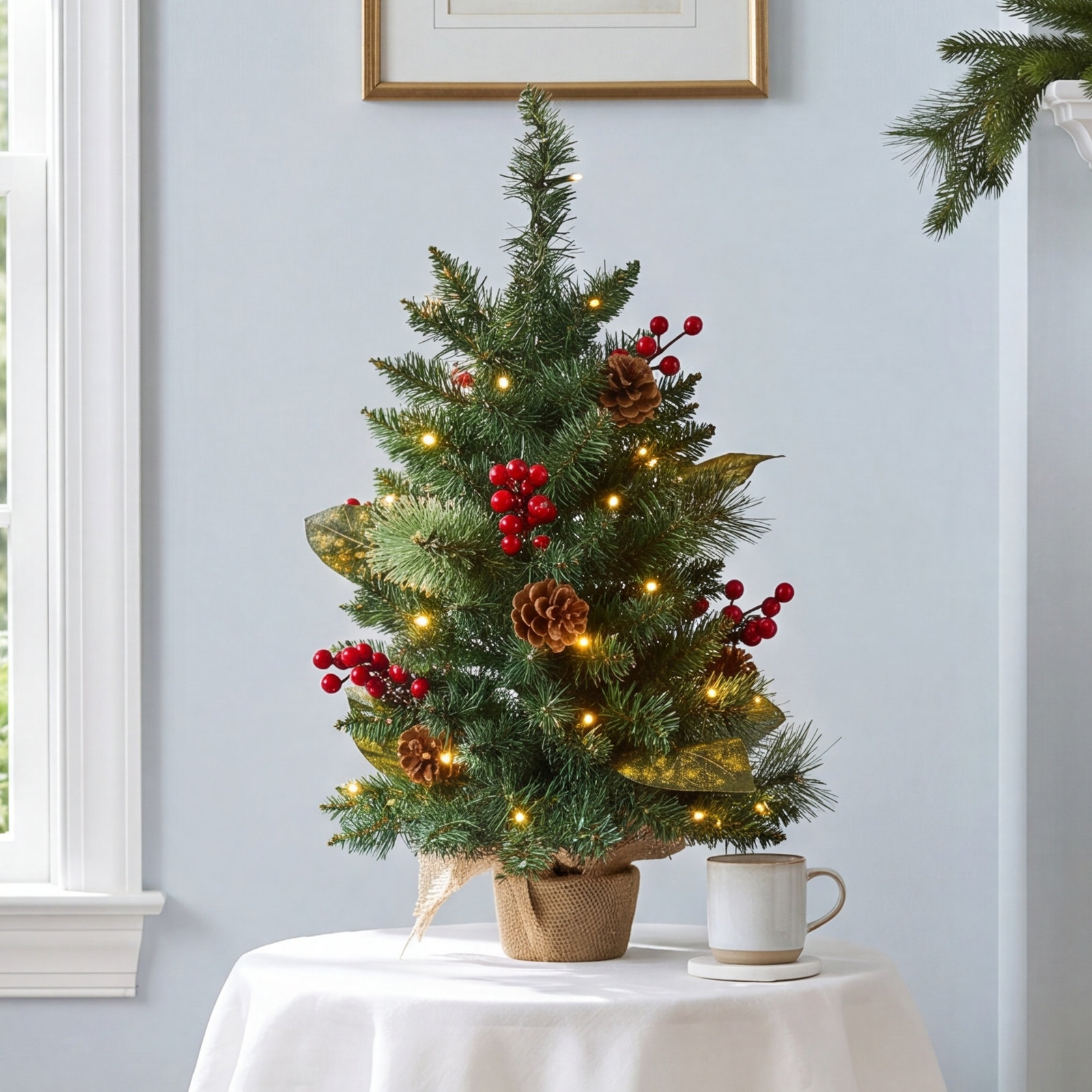 24' Lighted Artificial Pine Christmas Tree