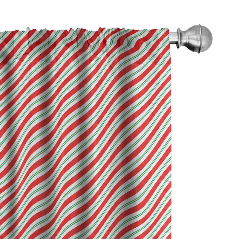 Panneau coulissant semi-diaphane avec passe-tringle Candy Cane, 28 po x 63 po