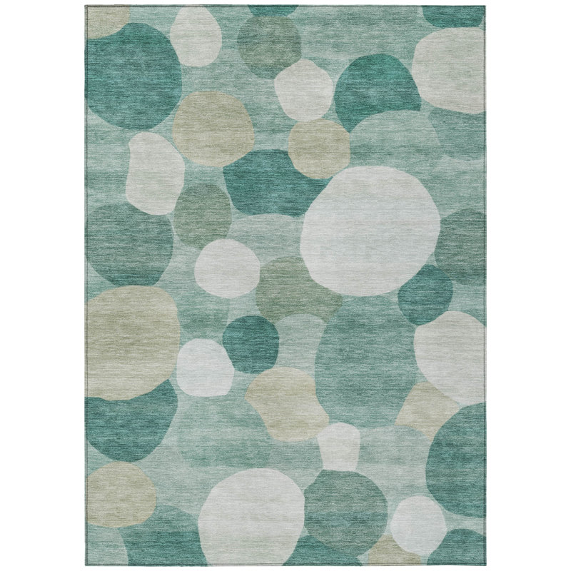 Machine Washable Indoor/Outdoor Jozwiak ACN2375 Geometric Rug, Rectangle 2'6" x 3'10"