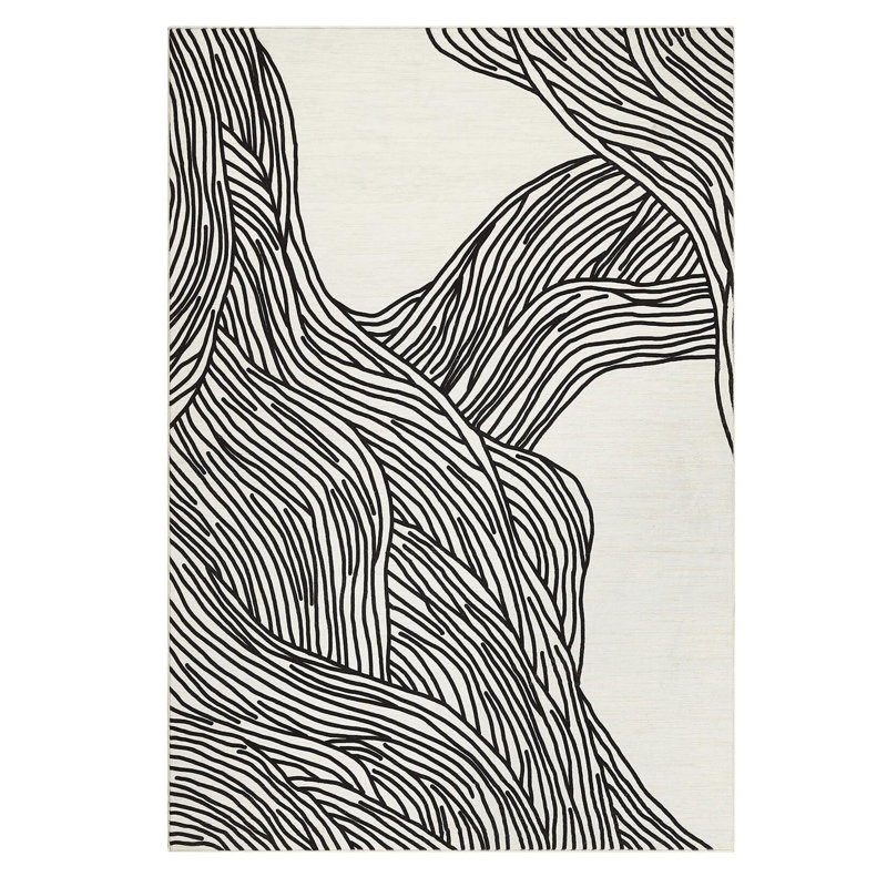 Tapis moderne lavable 10 x 13 po pour salon