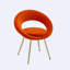 Chaise d'appoint en velours 26,3 po Henia-1906402266