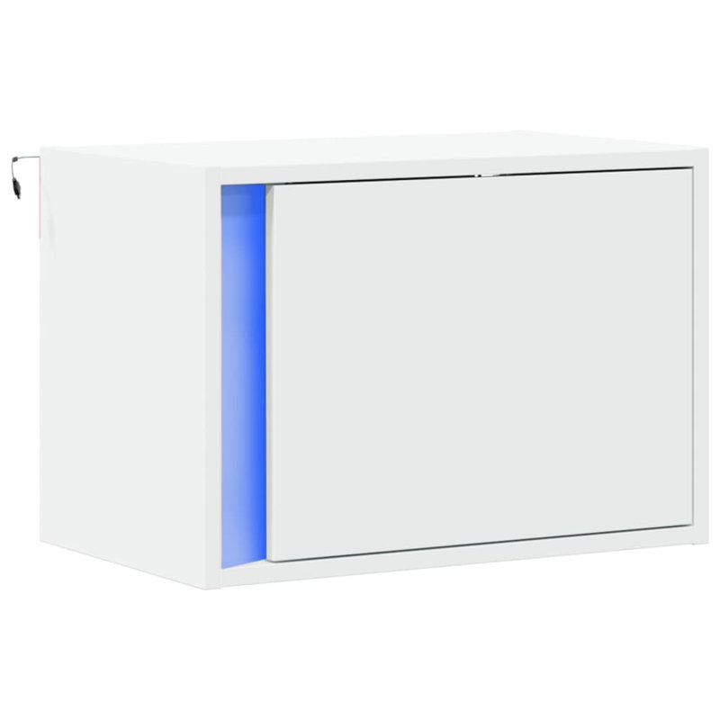 Daryana 50cm W Manufactured Wood Bedside Table, White