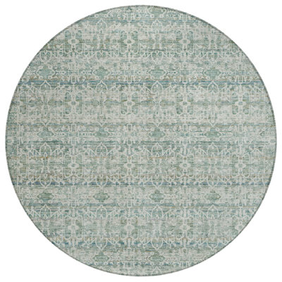 Machine Washable Indoor/Outdoor Oden ACN2152 Striped Rug