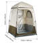 Camping Shower Tent, 1 Room, Foldable Privacy Tent Changing Room with Ground Stakes, Ropes, Carry Bag, and Crossbar, 210D Oxford Fabric with Silver Coating, for Camping, Beach, and Fishing
