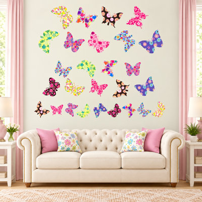 Décalcomanie murale pour chambre papillon