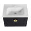 Meuble-lavabo simple 27,8 po avec lavabo en noir
