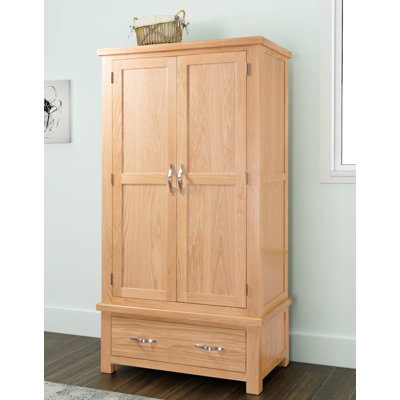 Aponte 2 Door Solid Wood Wardrobe