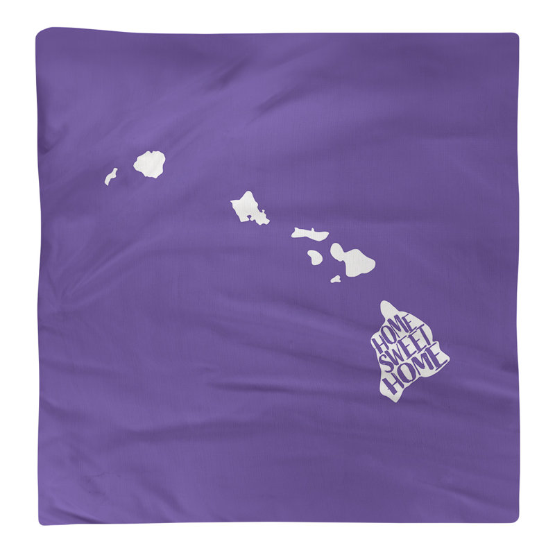 Polyester, Cotton Cities & Maps Square Napkin, Purple, Polyester, 22" W x 22" D