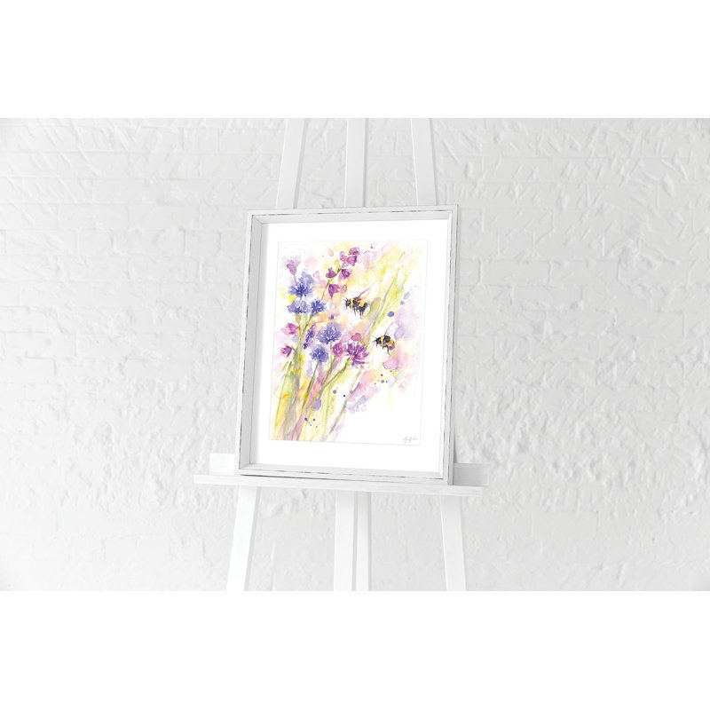 Bees & Wildflowers by Jennifer Rose - No Frame Painting