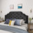 Tufted Upholstered Headboard Queen Size, Solid Wood Head Board With Durable Metal Legs, Adjustable Height Queen Headboard With Nailhead Trim,Fabric Headboard In Modern Button Tuffted Design-1383406980