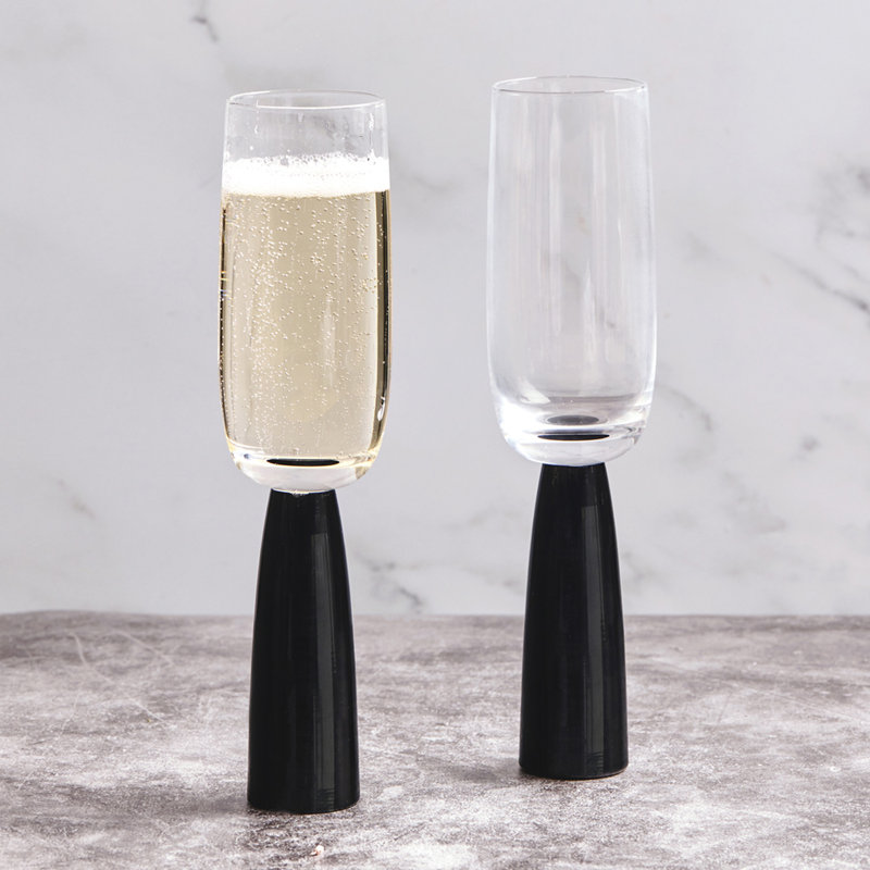 Oslo 200ml Flute Set, Black