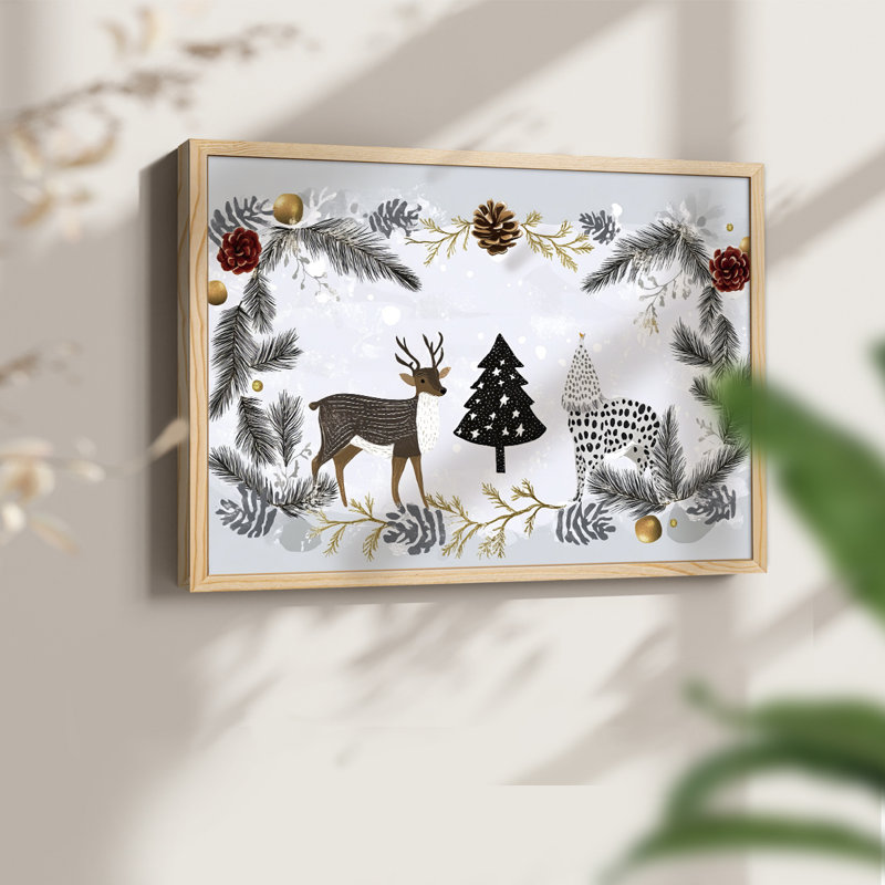 Chirstmas Art-CCLV -Framed Print - Restickable, Naturel, H 11 po x l 14 po