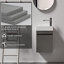 Meuble-lavabo mural simple 18,6 po avec plateau en pierre artificielle Myrtlewood
