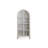 Modern White Glass Solid Wood Display Stand
