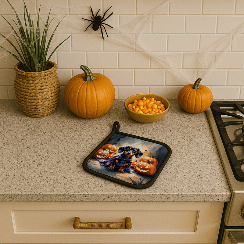 Paire de porte-pots d'Halloween teckel teckel