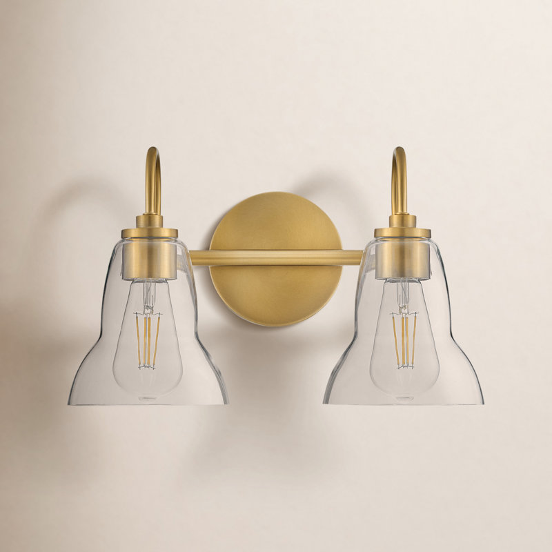 2 - Light Vanity Light, Lacquered Brass