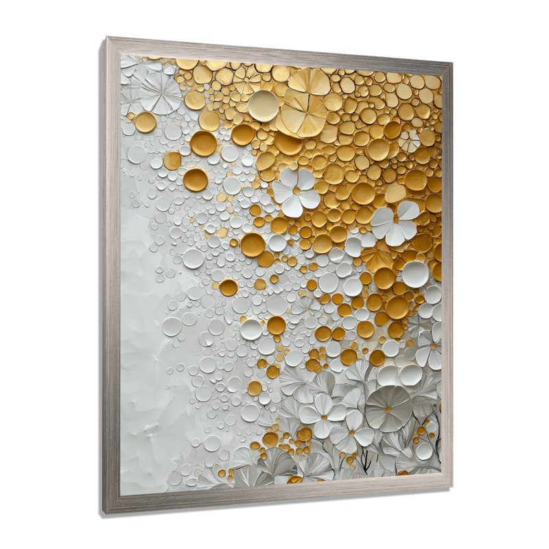 Steeves - Art mural abstrait, salon, H 40 po x l 30 po, Picture Framed, Silver