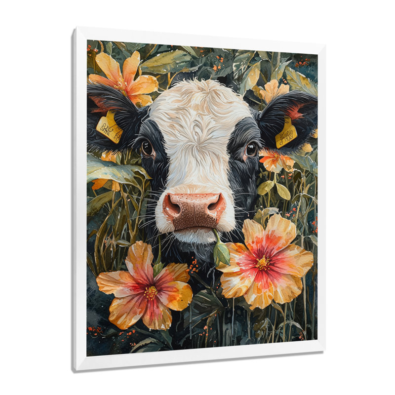 Kenniya - animaux, art mural sur toile, H 20 po x l 12 po, Reproduction encadrée d'une seule photo, Blanc